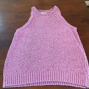JCrew High-neck textured pointelle sweater-tank in Radian Orchard - NWT